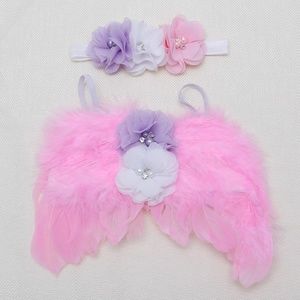 🌸 Newborn Pink Angel Wings, Photography Prop 🌸